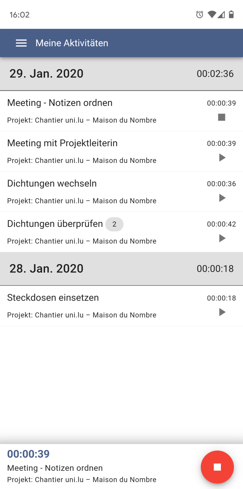 Let your employees track their time using « Kurono »